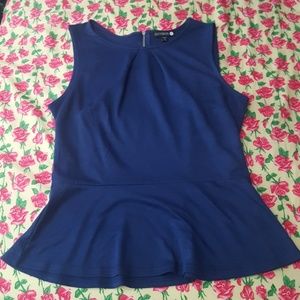 Navy peplum top