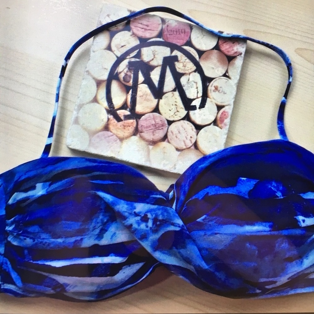 Kenneth Cole bikini top medium BLUE swimwear