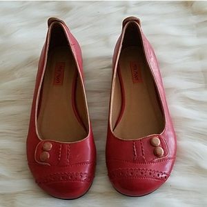 Miz Mooz red wedge heel shoes sz 8.5