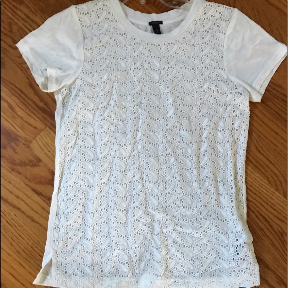 White J. Crew Short Sleeved Top