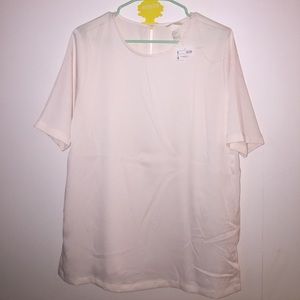 Cream blouse & navy blouse