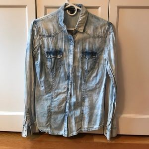Denim-Like Button Down Shirt