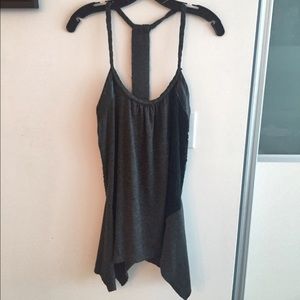 Miss Me top with sequin, lace and faux leather 🌚