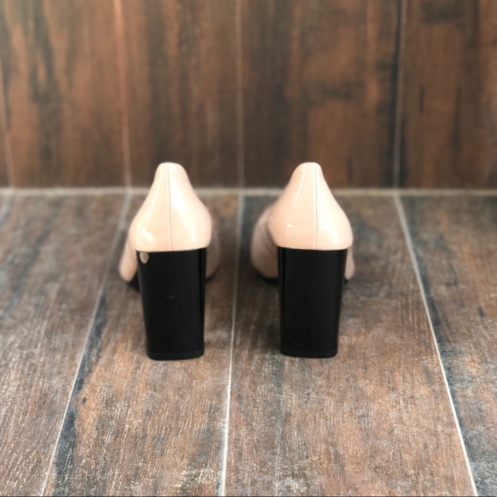 Beige Nude Block Heel Pump - Picture 3 of 8