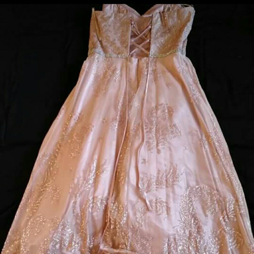 Rose gold prom dress