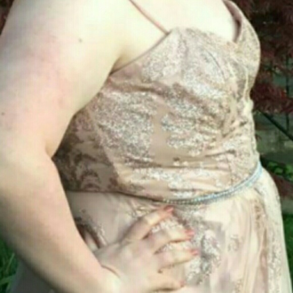 Rose gold prom dress - Picture 4 of 7