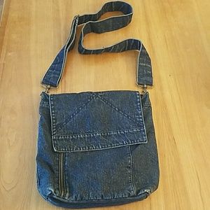 Denim crossbody handbag