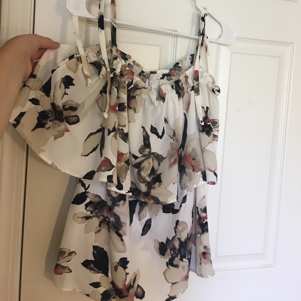 Floral off the shoulder top