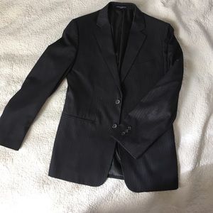 Boys black and blue pinstripe blazer