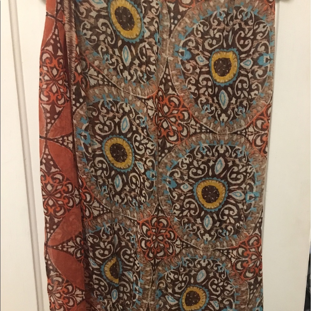 Multi-colored sheer scarf