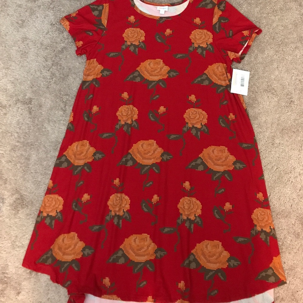 Lularoe 2XL digital roses Carly