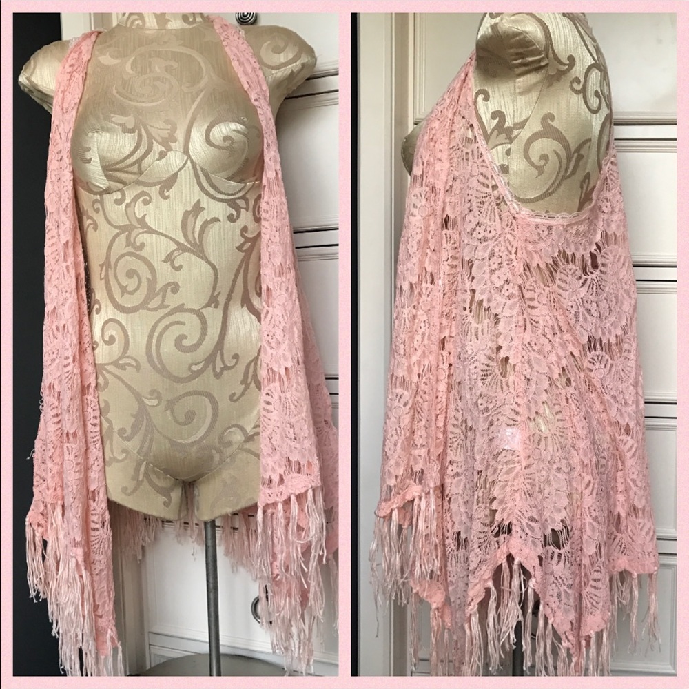 Arise crochet fringe vest