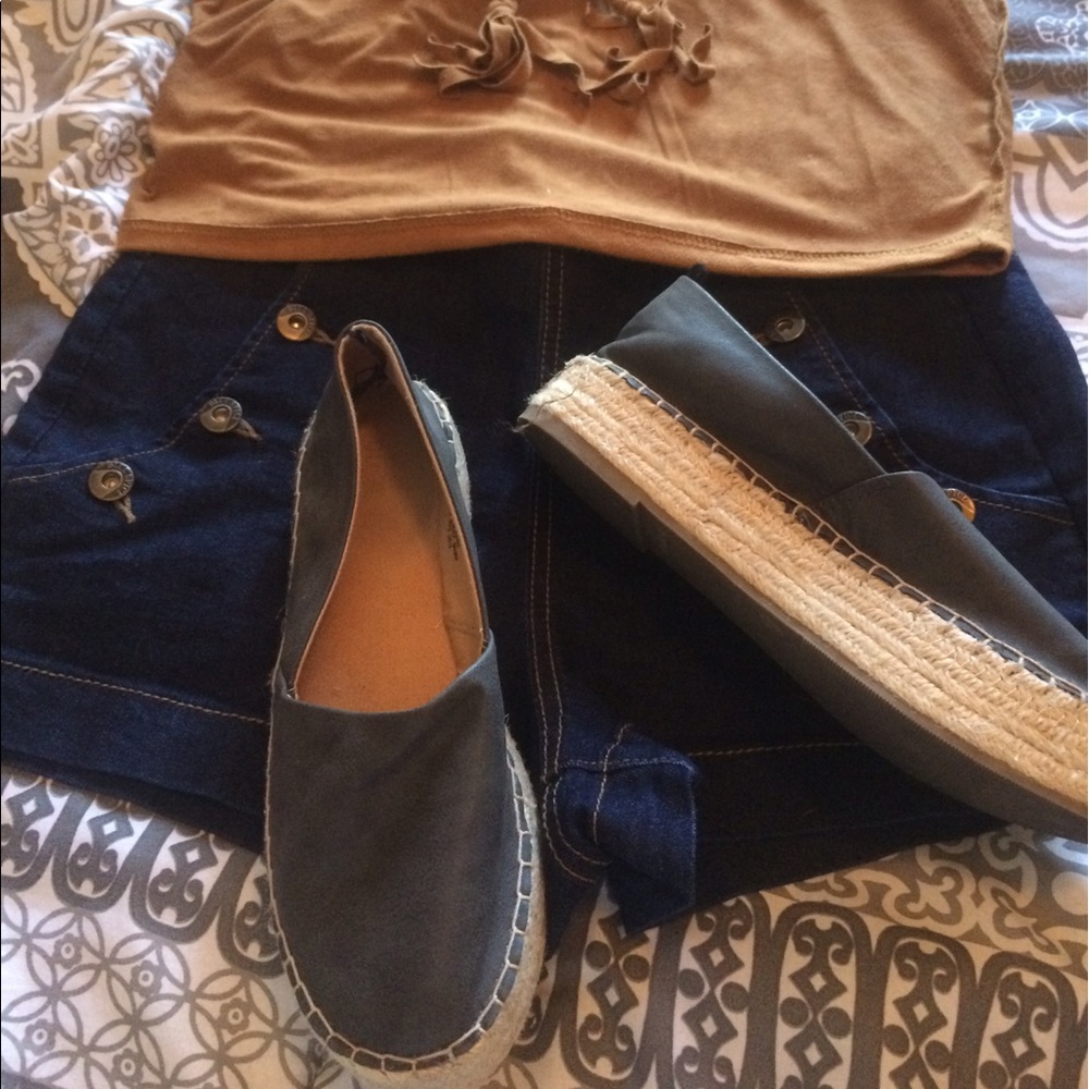 Espadrilles slip on flatform
