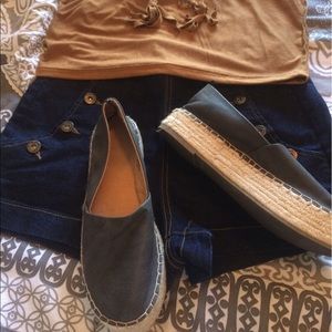 Espadrilles slip on flatform