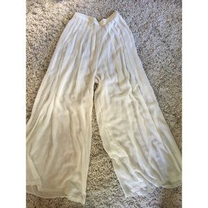 American Apparel Chiffon Wide Leg Sheer Pants