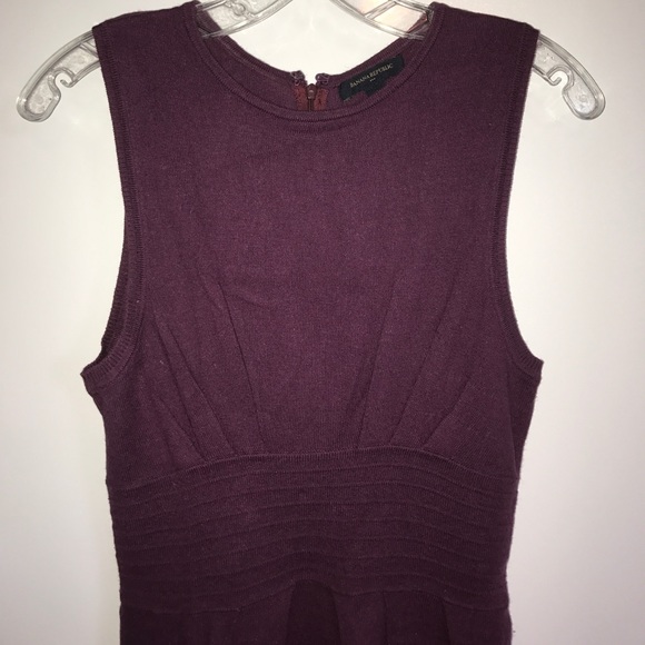 Banana Republic Purple Cotton Angora blend Dress - Picture 2 of 8