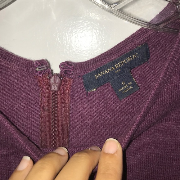 Banana Republic Purple Cotton Angora blend Dress - Picture 3 of 8