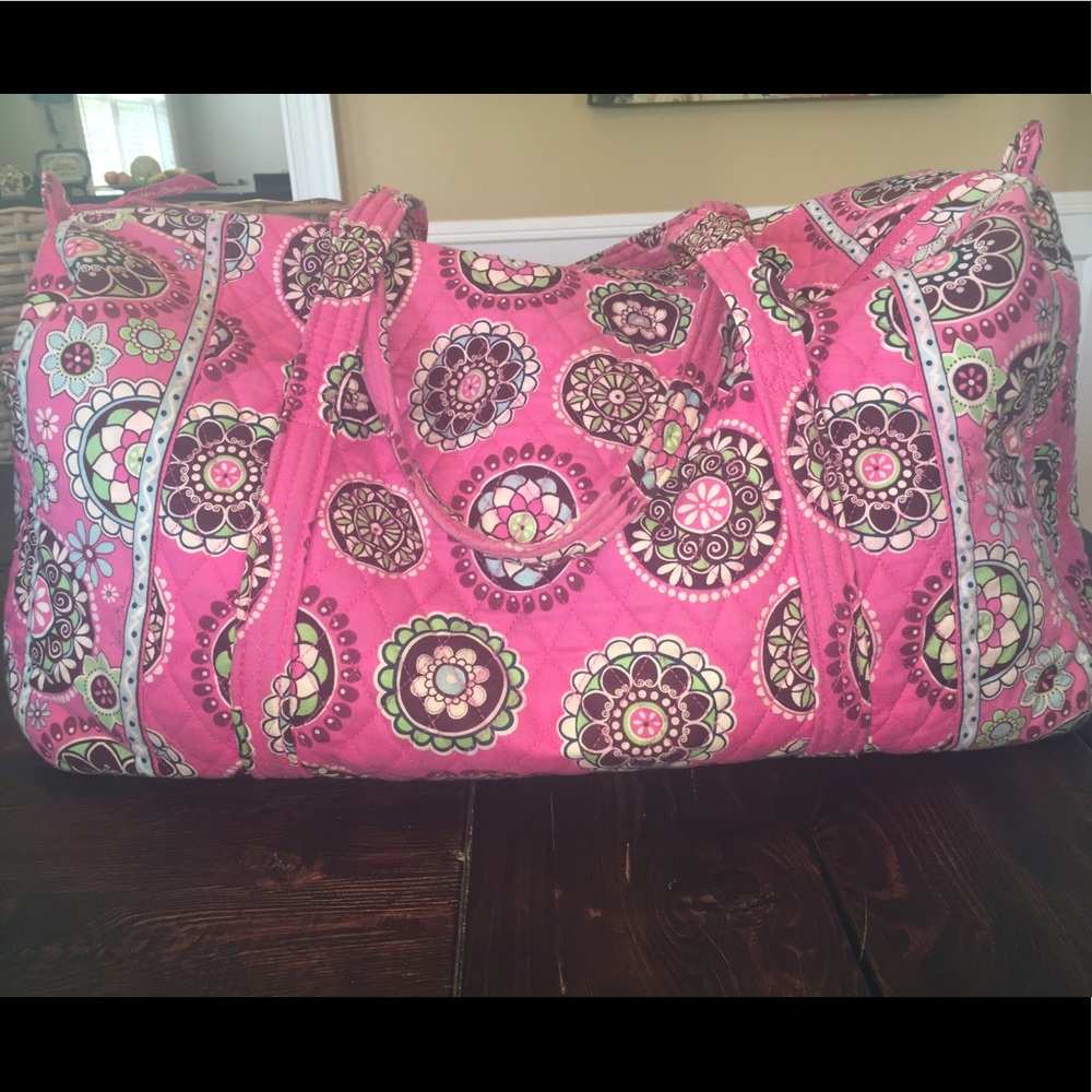 Vera Bradley Large Duffel--Cupcakes Pink