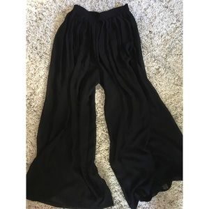 American Apparel Chiffon Wide Leg Sheer Pants