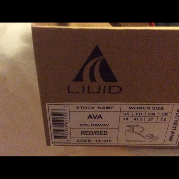 NWT Sexy Liuid Red Wedge Sandals Size 10 👠 - Picture 7 of 8