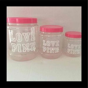 Love Pink 3 piece containers