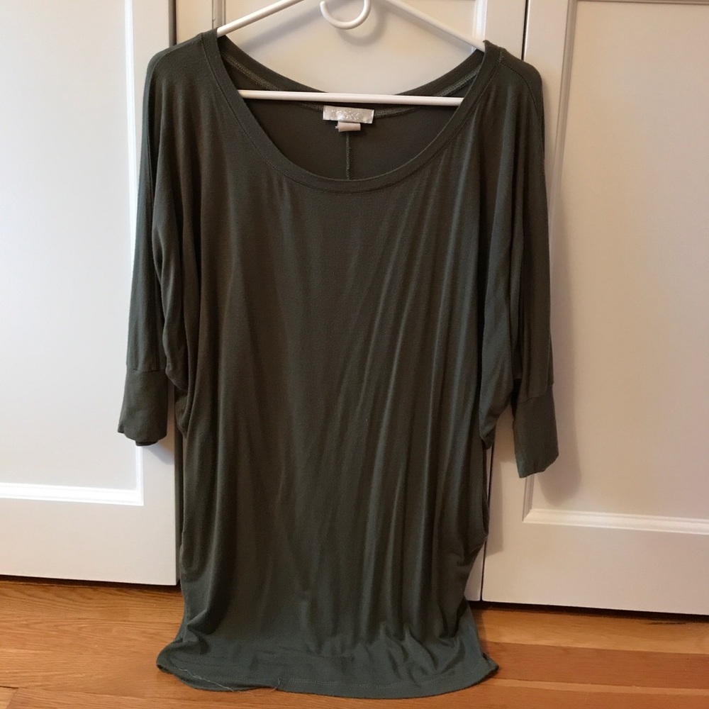 Olive Flowy Top