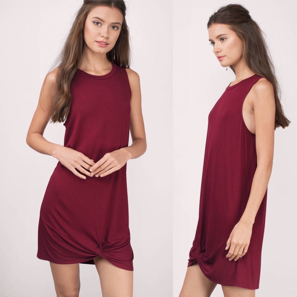 🆕🏷 TOBI Wine Knot Shift Dress (NWT)