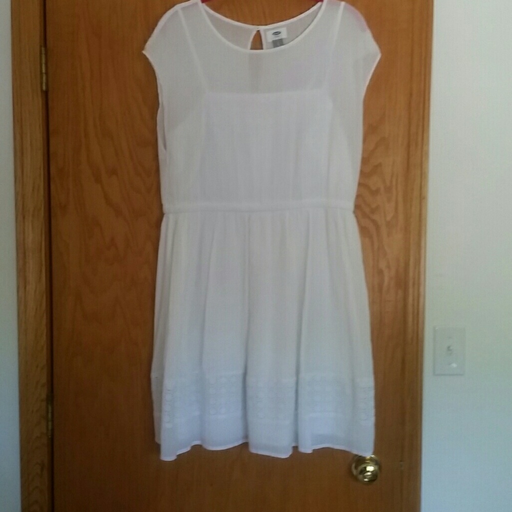 White linen dress