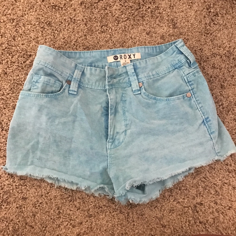 Roxy bright blue corduroy shorts