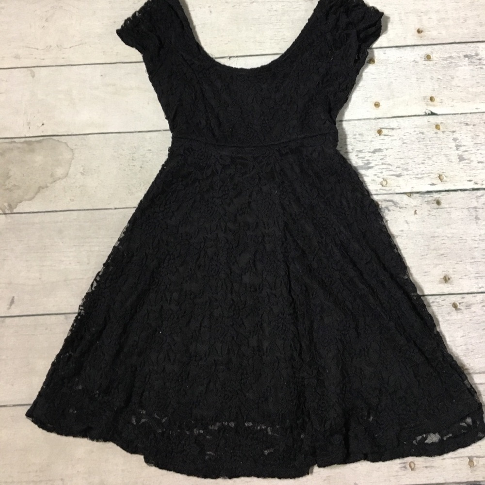 Floral Lacey Black Dress!
