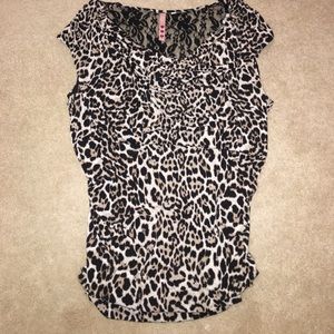 Leopard Print Dress Shirt size XL