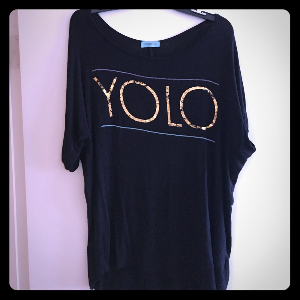 Black YOLO shirt