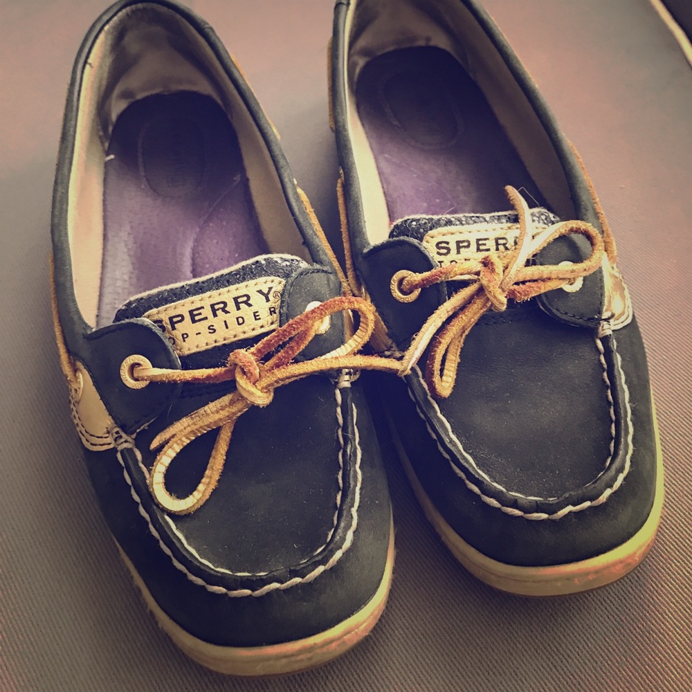 Sperry Navy Blue & Gold Size 8.5M