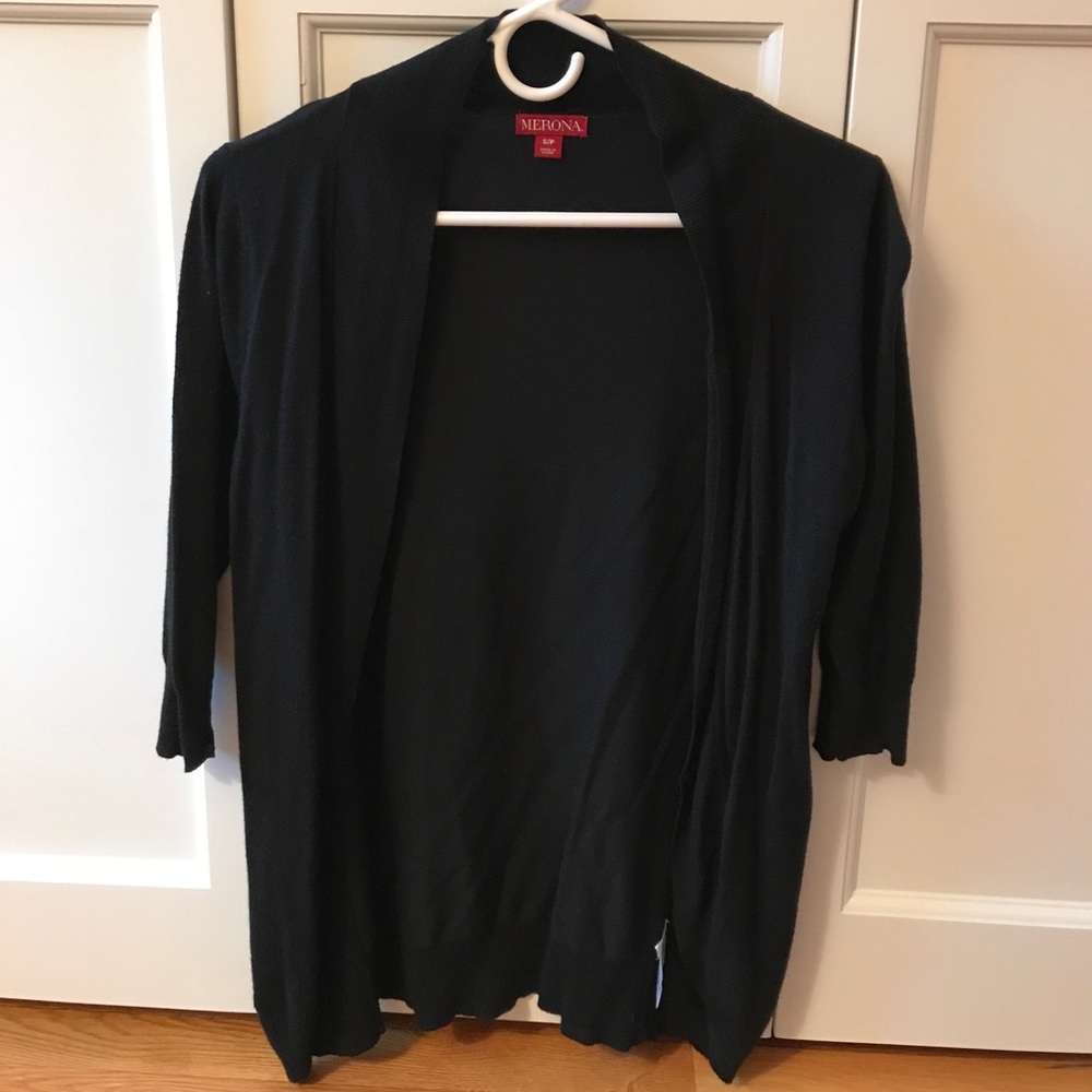 Black Half Sleeve Cardigan