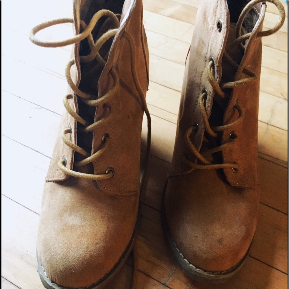 Forever 21 Suede Boot Heels