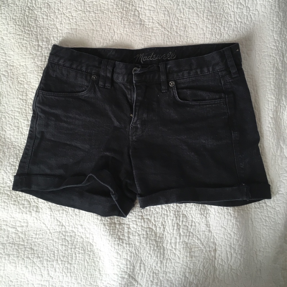 Madewell black denim jean shorts