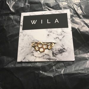 LAST ONE //14k Gold Plated Honeycomb Ring