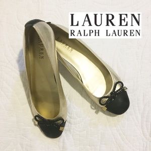 LAUREN by Ralph Lauren two tone ballet flats