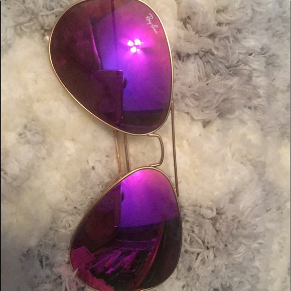 Ray-Ban Pink Flash Aviators Non-Polarized main image 4
