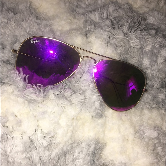 Ray-Ban Pink Flash Aviators Non-Polarized
