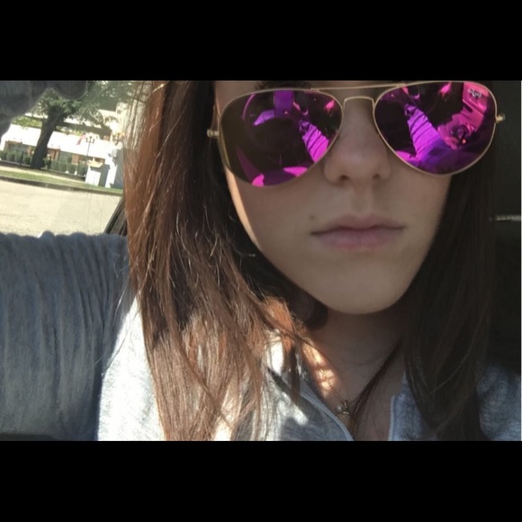 Ray-Ban Pink Flash Aviators Non-Polarized main image 3