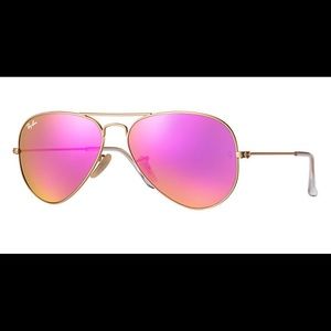 Ray-Ban Pink Flash Aviators Non-Polarized