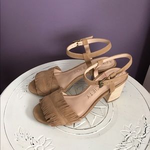 Sepia Sole Society Ankle Fringe Sandal