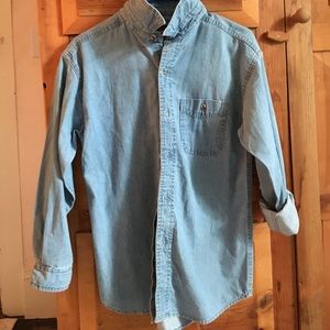 Denim button down