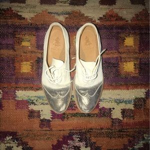Angela Scott White and Chrome Oxfords
