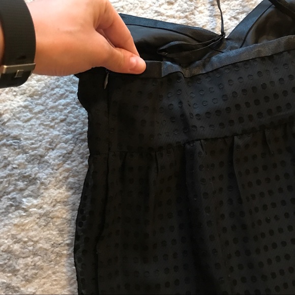 Black baby doll polka dot mesh bow dress - Picture 7 of 8