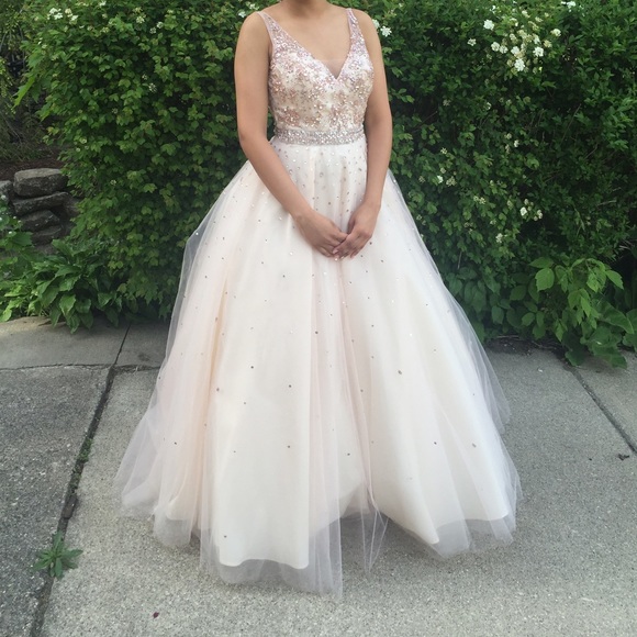 Mori Lee soft, light pink Prom Dress Ball Gown - Picture 1 of 8