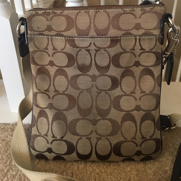 Medium Coach Satchel with Leather Accents - Picture 2 of 6