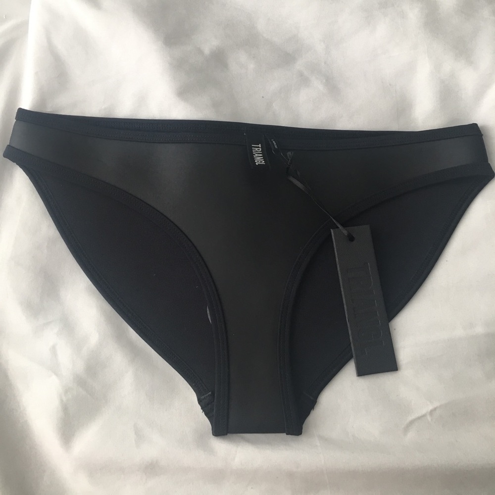 Matte Black Triangl Bikini Bottom