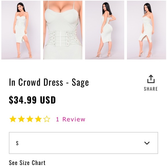 Green (sage) fashionova dress - Picture 5 of 5